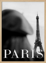 Classic Paris Tower View Art Print UK — Portrait Dark Wall Art — Living Room — Wall It All Prints
