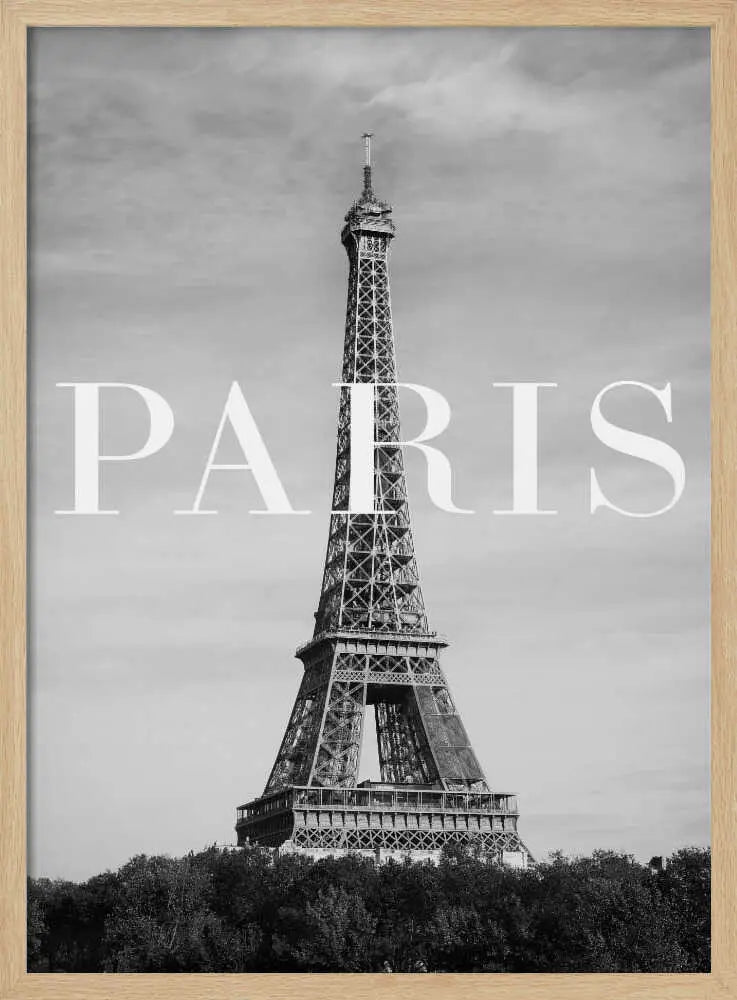 Eiffel Tower Paris Art Print UK — City Dark Wall Art — Living Room — Wall It All Prints