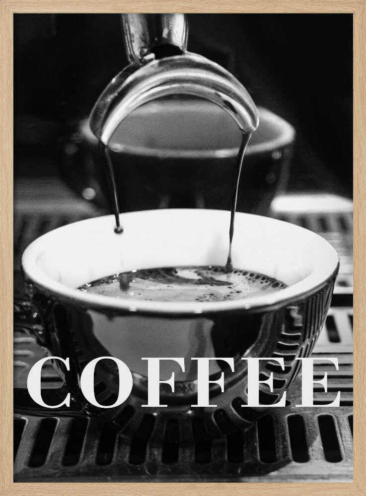 Freshly Poured Espresso Art Print UK — Dark Moody Dark Wall Art — Kitchen — Wall It All Prints