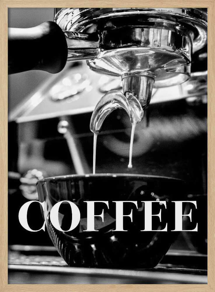 Fresh Espresso Pour Art Print UK — Dark Moody Dark Wall Art — Kitchen — Wall It All Prints