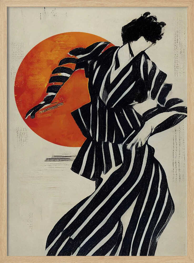 The Dancer Art Print UK — Japanese Vibrant Wall Art — Living Room — Wall It All Prints