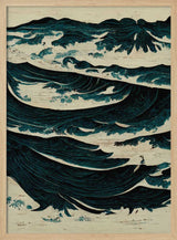 Turbulent Waves Art Print UK — Japanese Calm Wall Art — Living Room — Wall It All Prints