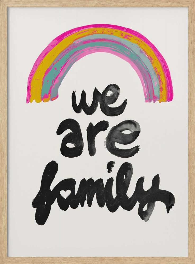 Rainbow Unity Art Print UK — Abstract Vibrant Wall Art — Living Room — Wall It All Prints