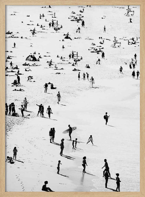 Beach Silhouettes Art Print UK — Portrait Dark Wall Art — Living Room — Wall It All Prints