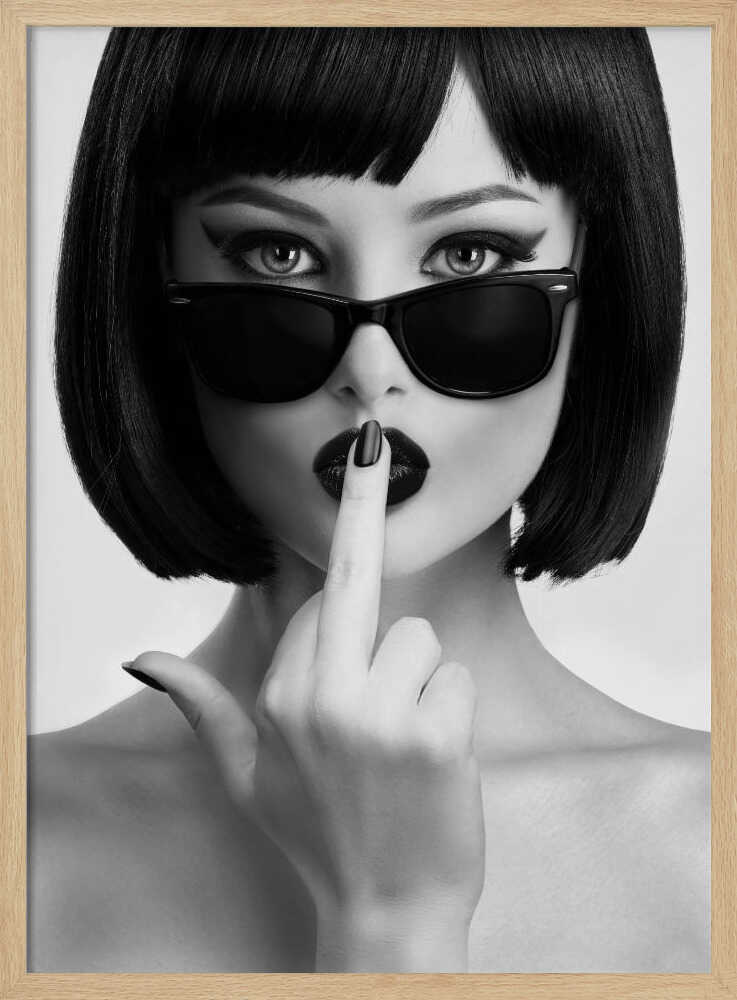 Chic Bob Silence Art Print UK — Portrait Vibrant Wall Art — Living Room — Wall It All Prints