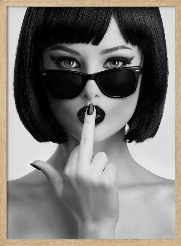 Chic Bob Silence Art Print UK — Portrait Vibrant Wall Art — Living Room — Wall It All Prints