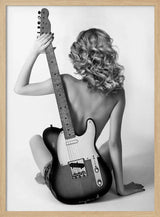 Woman and Her Guitar Art Print UK — Portrait Vibrant Wall Art — Living Room — Wall It All Prints