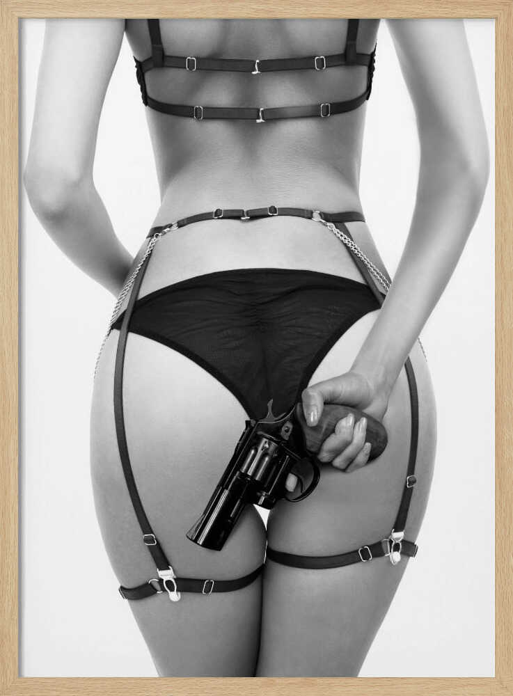 Dangerous Curves Revolver Art Print UK — Portrait Vibrant Wall Art — Living Room — Wall It All Prints