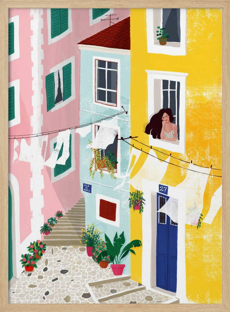 Vibrant European Street Art Print UK — Abstract Vibrant Wall Art — Living Room — Wall It All Prints