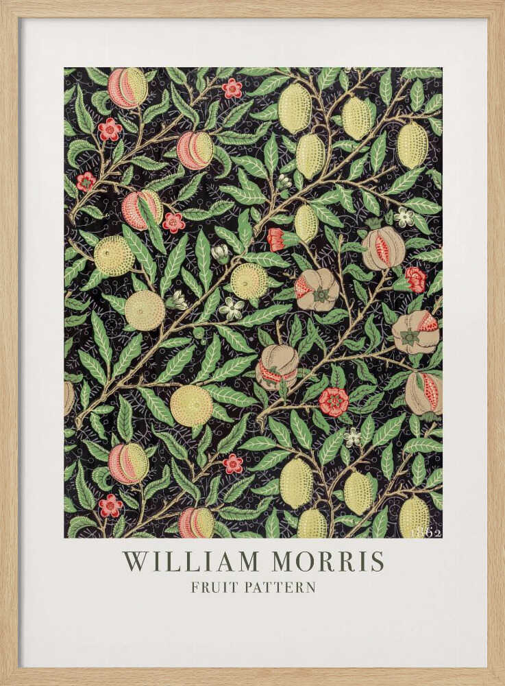 Fruit Pattern Art Print UK — Botanical Fresh Wall Art — Living Room — Wall It All Prints