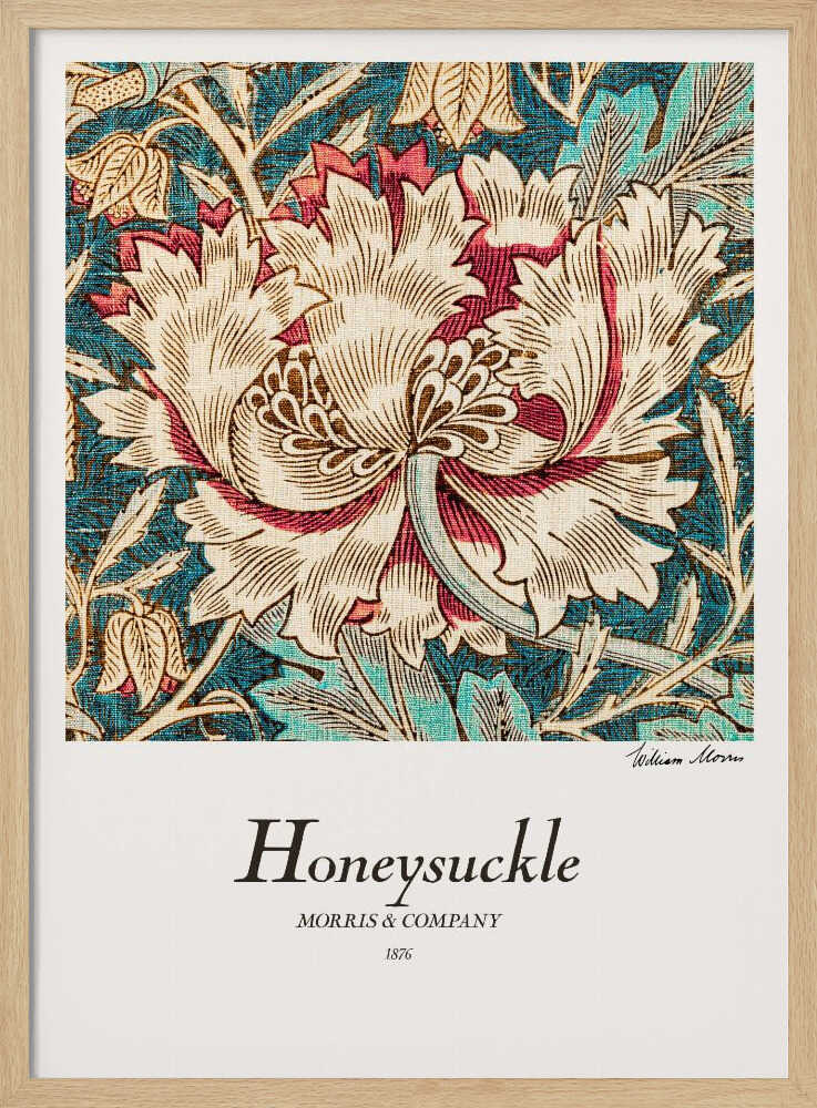 Honeysuckle Art Print UK — Botanical Warm Wall Art — Living Room — Wall It All Prints