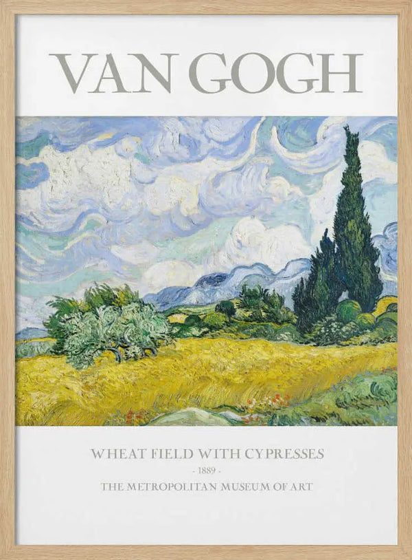 Wheat Field With Cypresses Vincent Van Gogh