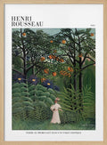 Femme Se Promenant Dans Une Foret Exotique