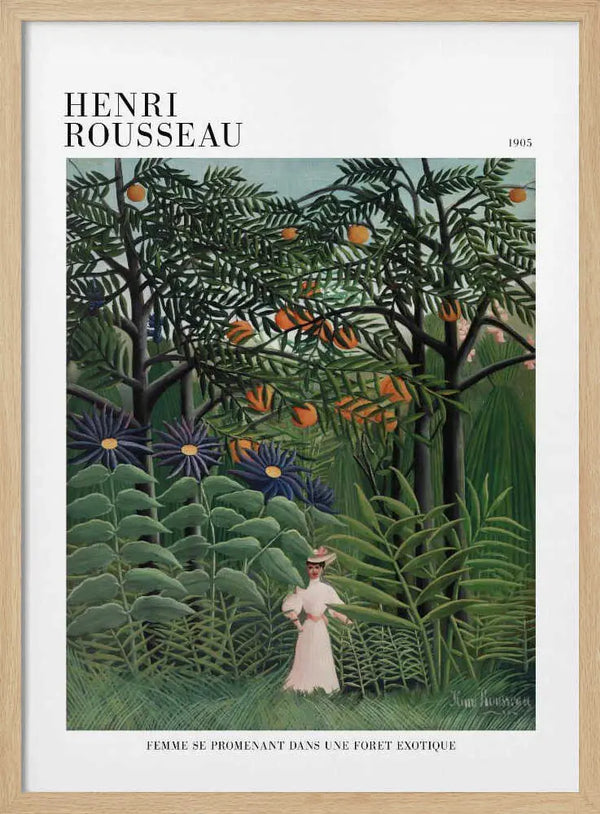 Femme Se Promenant Dans Une Foret Exotique Henri Rousseau