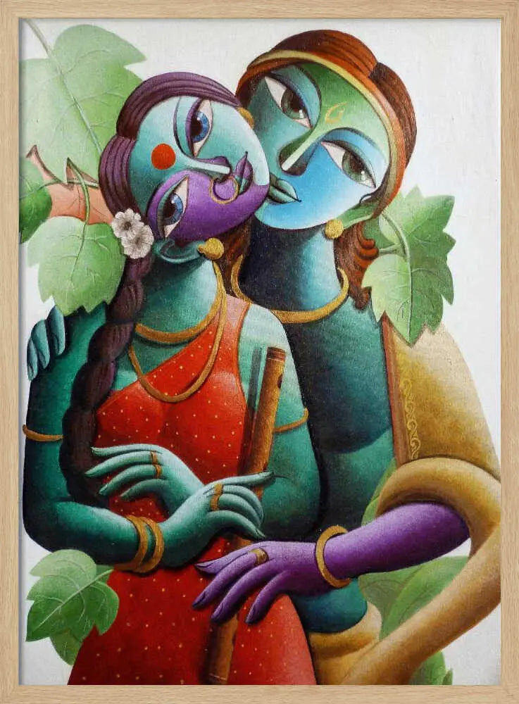 Radha Krishna Embrace Dhananjoy Mukherjee