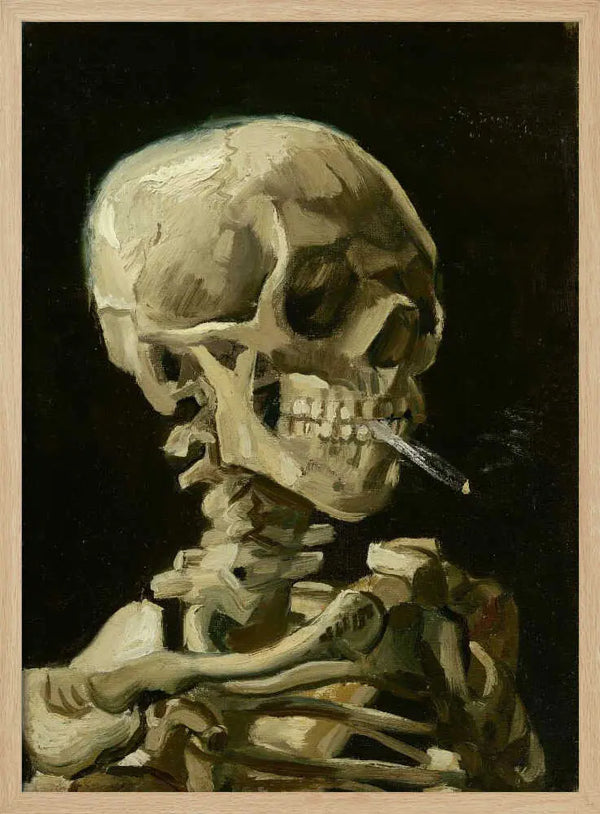 Head of a skeleton with a burning cigarette Vincent Van Gogh