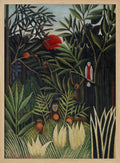 Monkeys And Parrot In The Virgin Forest
