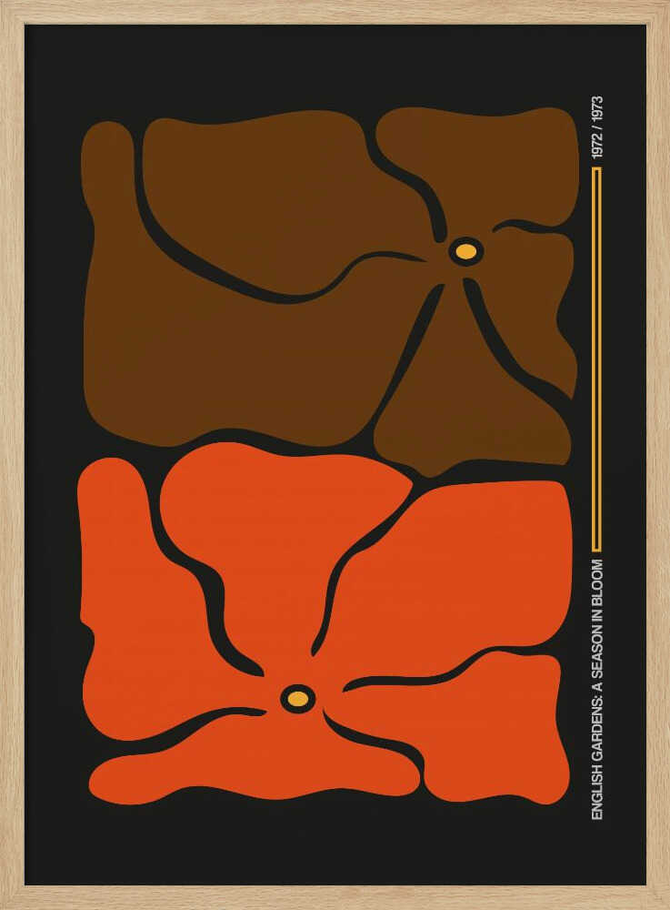 Abstract Floral Blooms Art Print UK — Botanical Fresh Wall Art — Living Room — Wall It All Prints