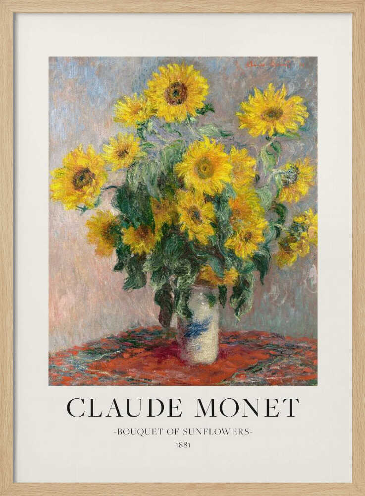 Bouquet Of Sunflowers Art Print UK — Botanical Fresh Wall Art — Living Room — Wall It All Prints