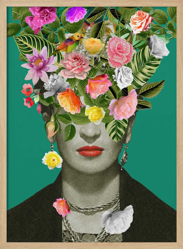 Vibrant Floral Portrait Art Print UK — Botanical Vibrant Wall Art — Living Room — Wall It All Prints