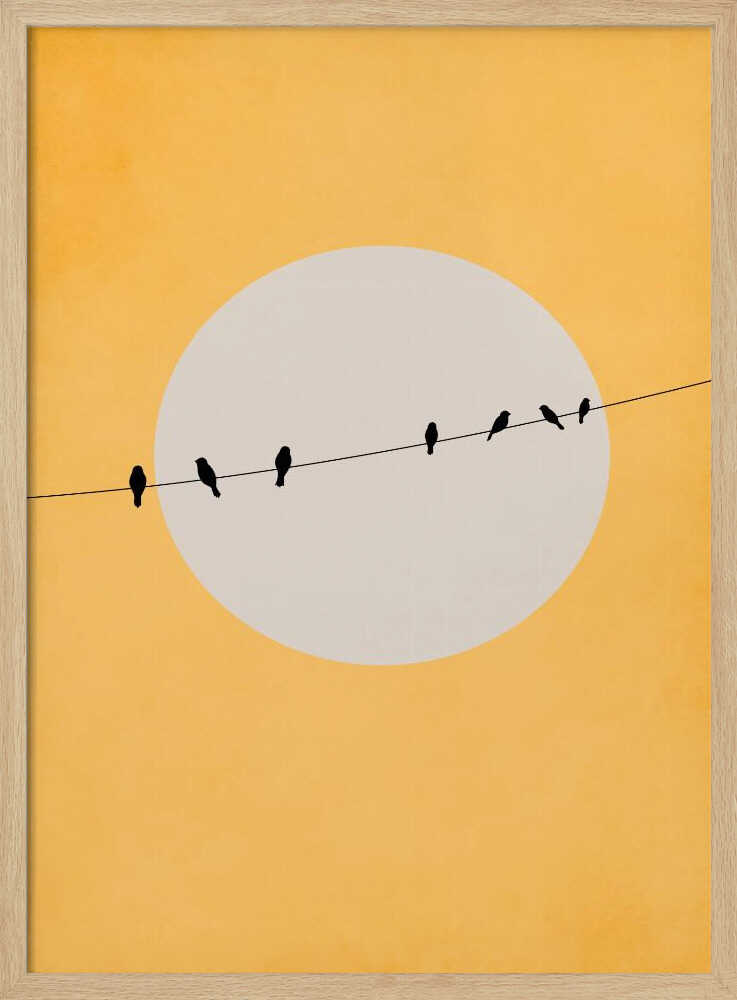 Chirping and Chilling Art Print UK — Abstract Vibrant Wall Art — Living Room — Wall It All Prints