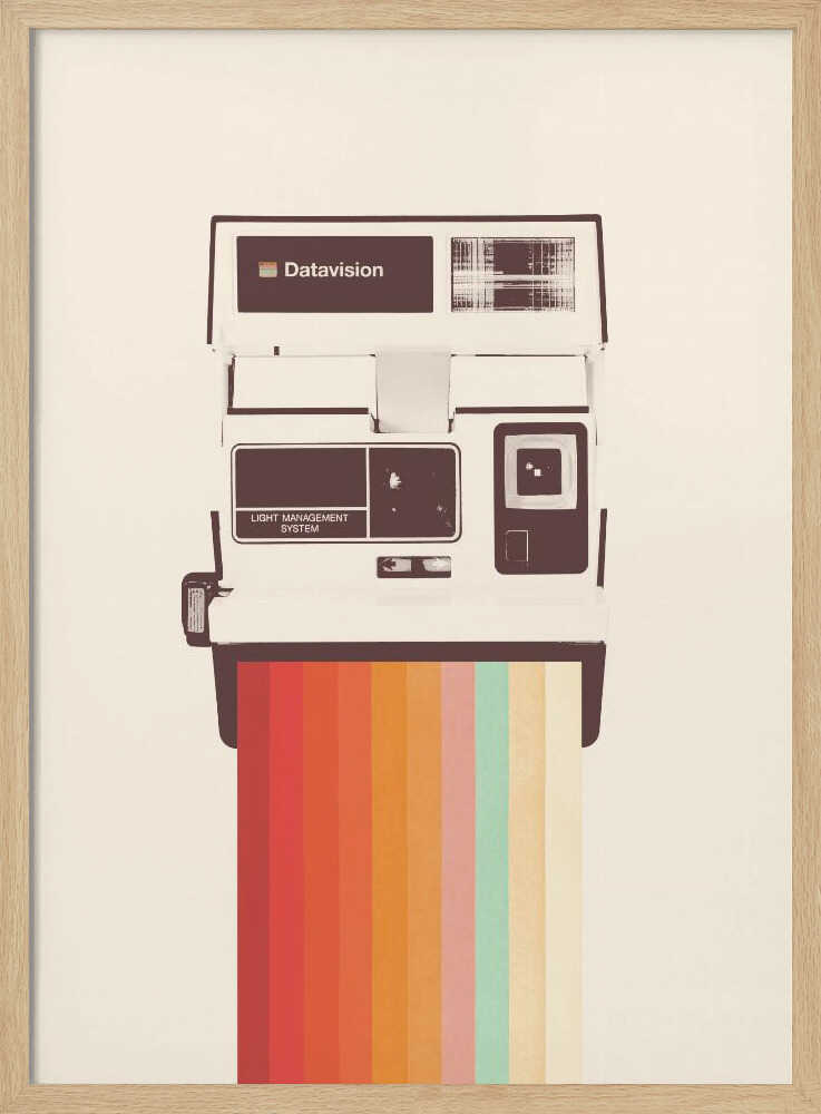 Retro Instant Rainbow Art Print UK — Vintage Vibrant Wall Art — Living Room — Wall It All Prints