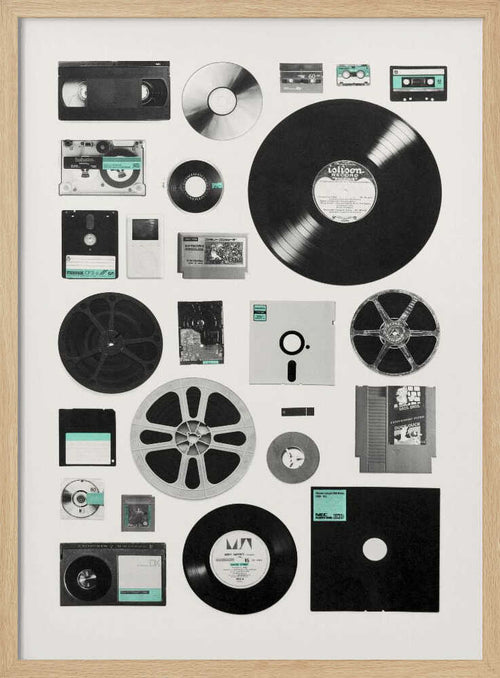 Analog Digital Memories Art Print UK — Abstract Vibrant Wall Art — Living Room — Wall It All Prints