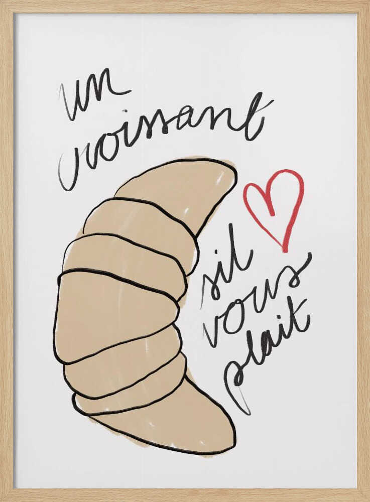 Un Croissant Art Print UK — Abstract Vibrant Wall Art — Kitchen — Wall It All Prints