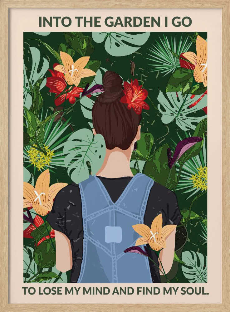 Into the Garden Standard Wall Art Art Print UK — Botanical Vibrant Wall Art — Living Room — Wall It All Prints