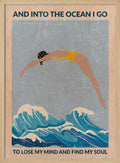 Woman Diving Ocean Waves