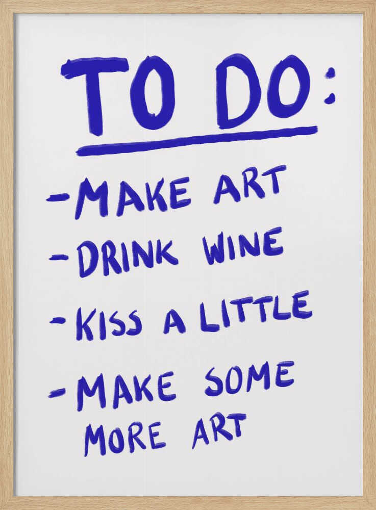 Creative To-Do List Art Print UK — Abstract Vibrant Wall Art — Kitchen — Wall It All Prints