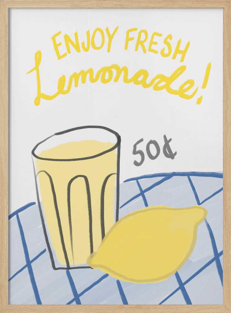 Refreshing Sip Deal Art Print UK — Abstract Vibrant Wall Art — Kitchen — Wall It All Prints