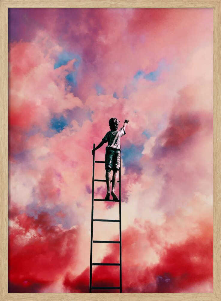 Cloud Painter Art Print UK — Portrait Vibrant Wall Art — Nursery — Wall It All Prints