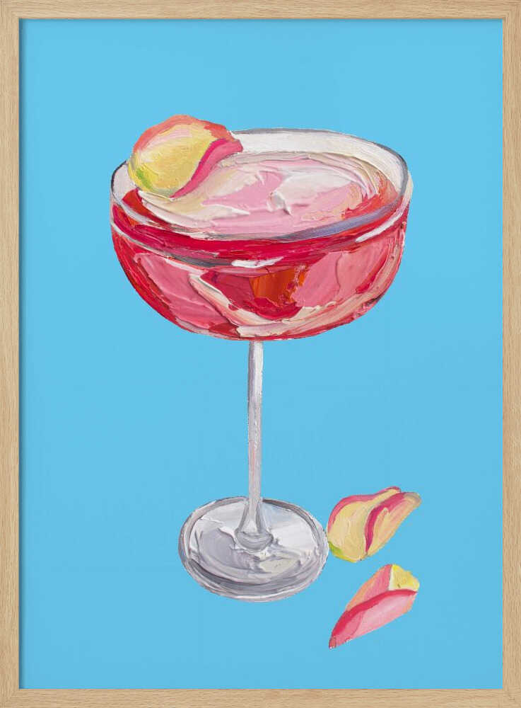 Vibrant Pink Cocktail Art Print UK — Food Vibrant Wall Art — Kitchen — Wall It All Prints