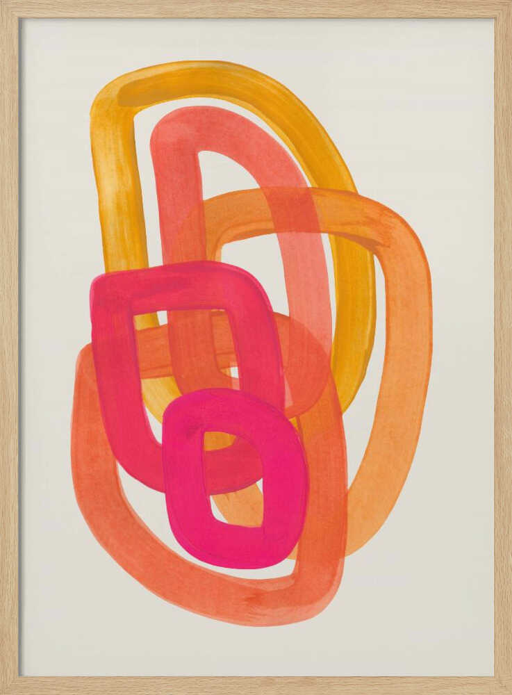 Vibrant Organic Forms Art Print UK — Abstract Vibrant Wall Art — Living Room — Wall It All Prints