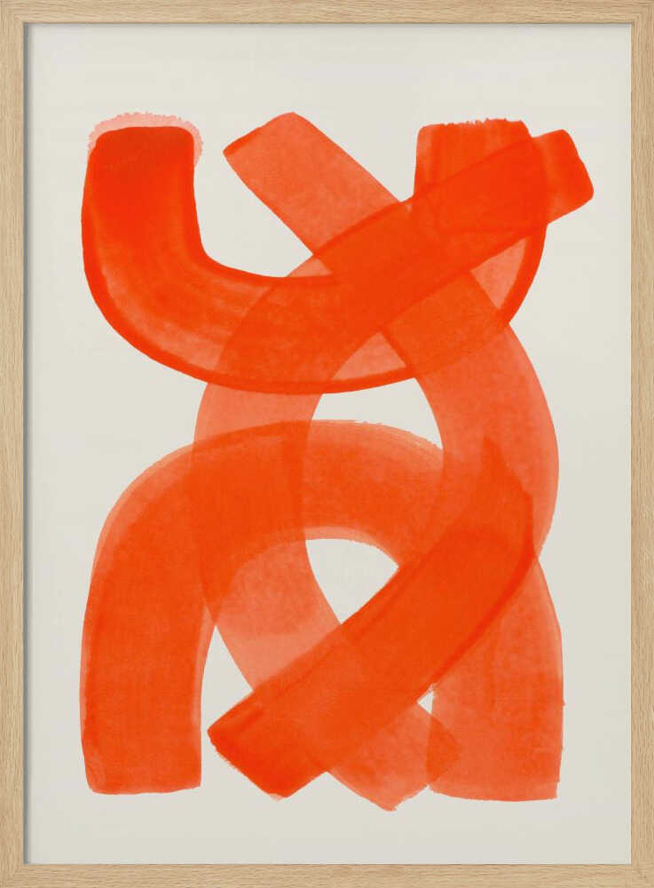 Vibrant Orange Abstraction Art Print UK — Abstract Vibrant Wall Art — Living Room — Wall It All Prints