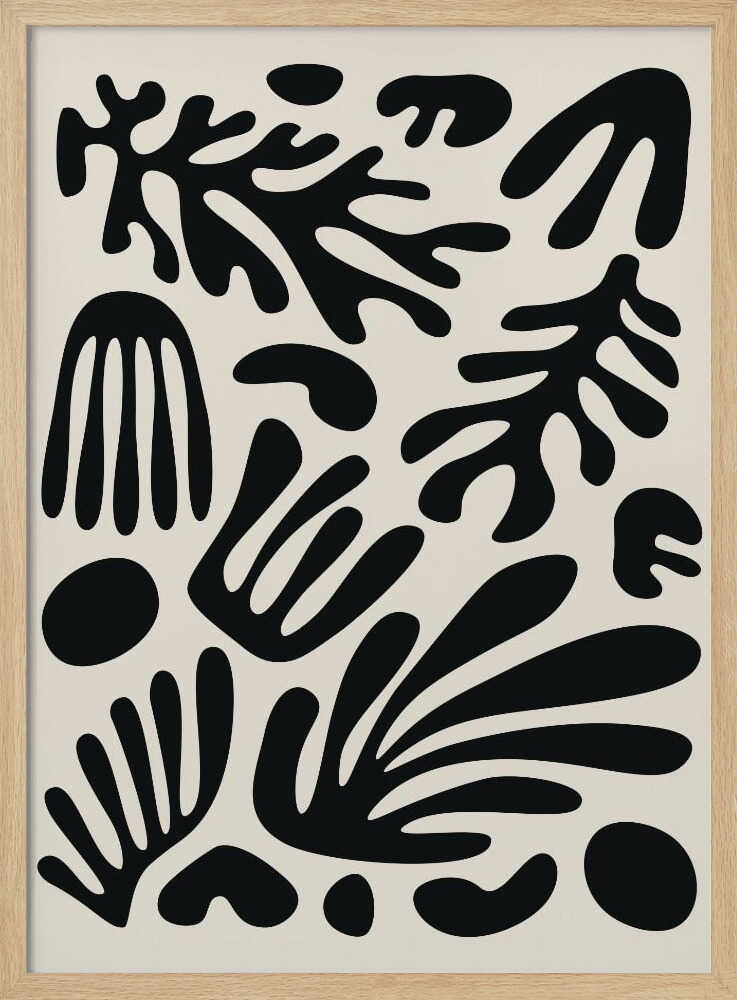 Modern Organic Shapes Art Print UK — Botanical Vibrant Wall Art — Living Room — Wall It All Prints