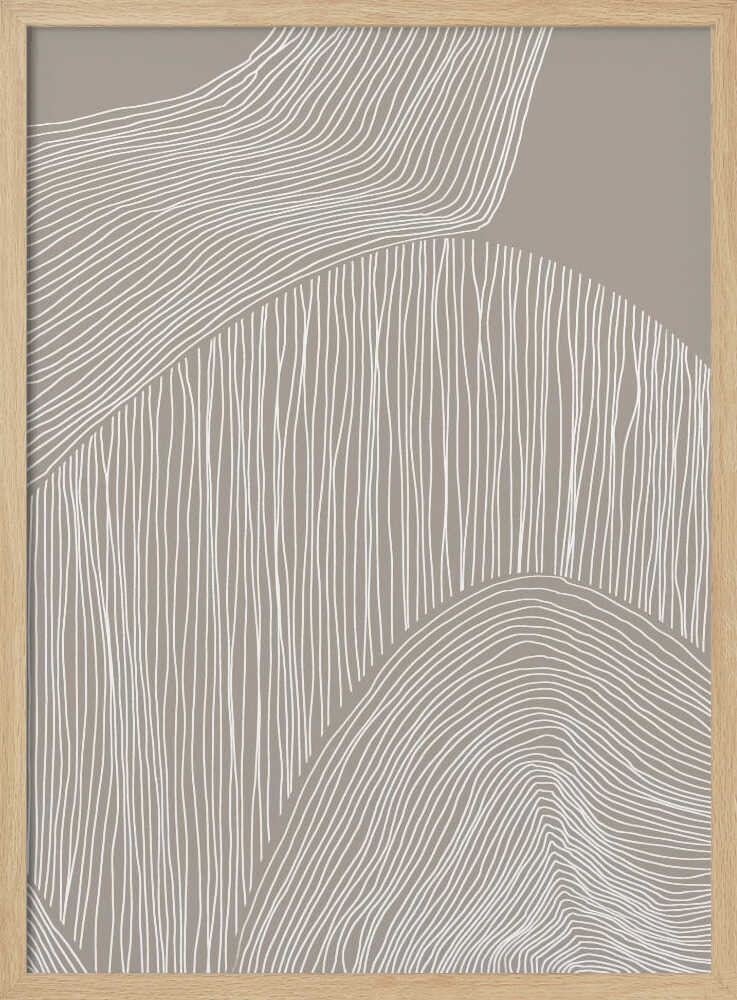 Minimalist Beige Waves Art Print UK — Abstract Minimal Wall Art — Office — Wall It All Prints