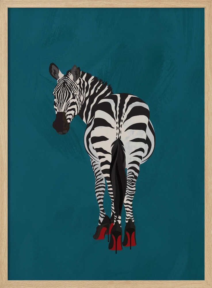 Fashionable Zebra Heels Art Print UK — Portrait Fresh Wall Art — Nursery — Wall It All Prints
