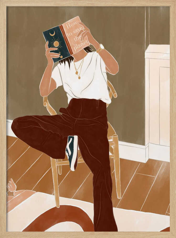 Reading For The Planet Art Print UK — Abstract Vibrant Wall Art — Living Room — Wall It All Prints