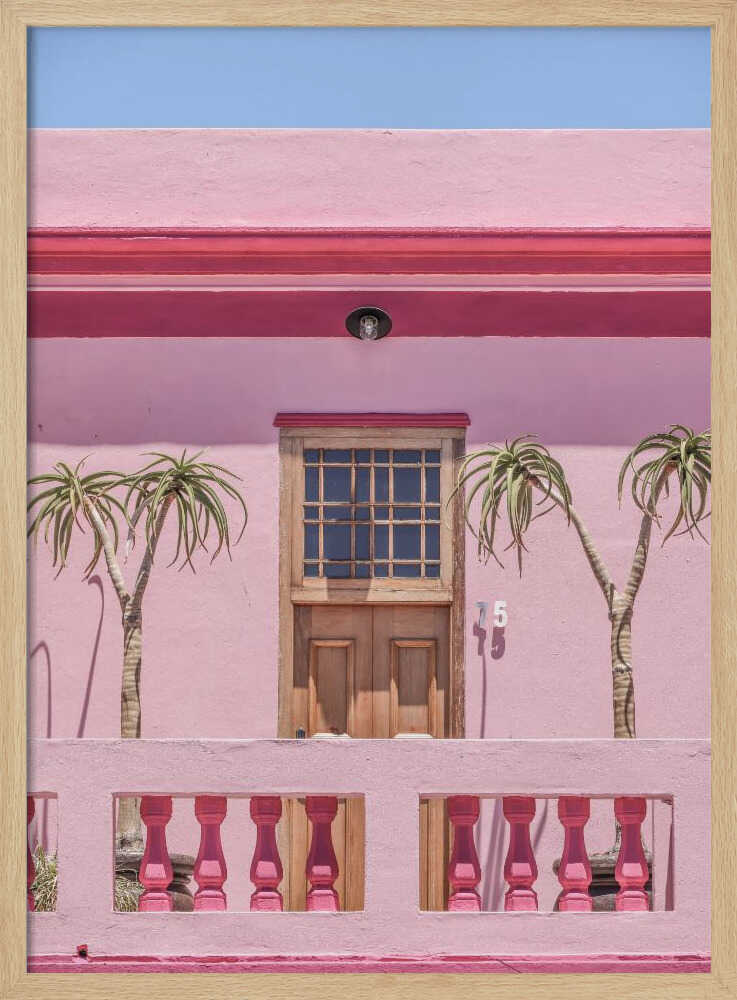 Peachy Facade Art Print UK — Botanical Vibrant Wall Art — Living Room — Wall It All Prints