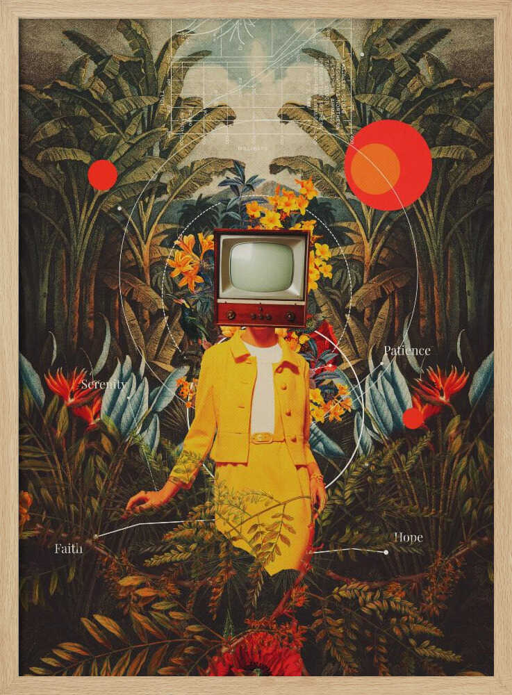 She Came From the Wilderness Art Print UK — Botanical Vibrant Wall Art — Living Room — Wall It All Prints