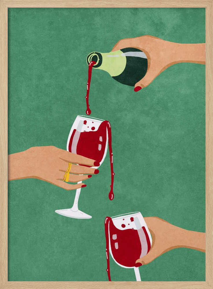 Cheers Girls Art Print UK — Abstract Fresh Wall Art — Kitchen — Wall It All Prints