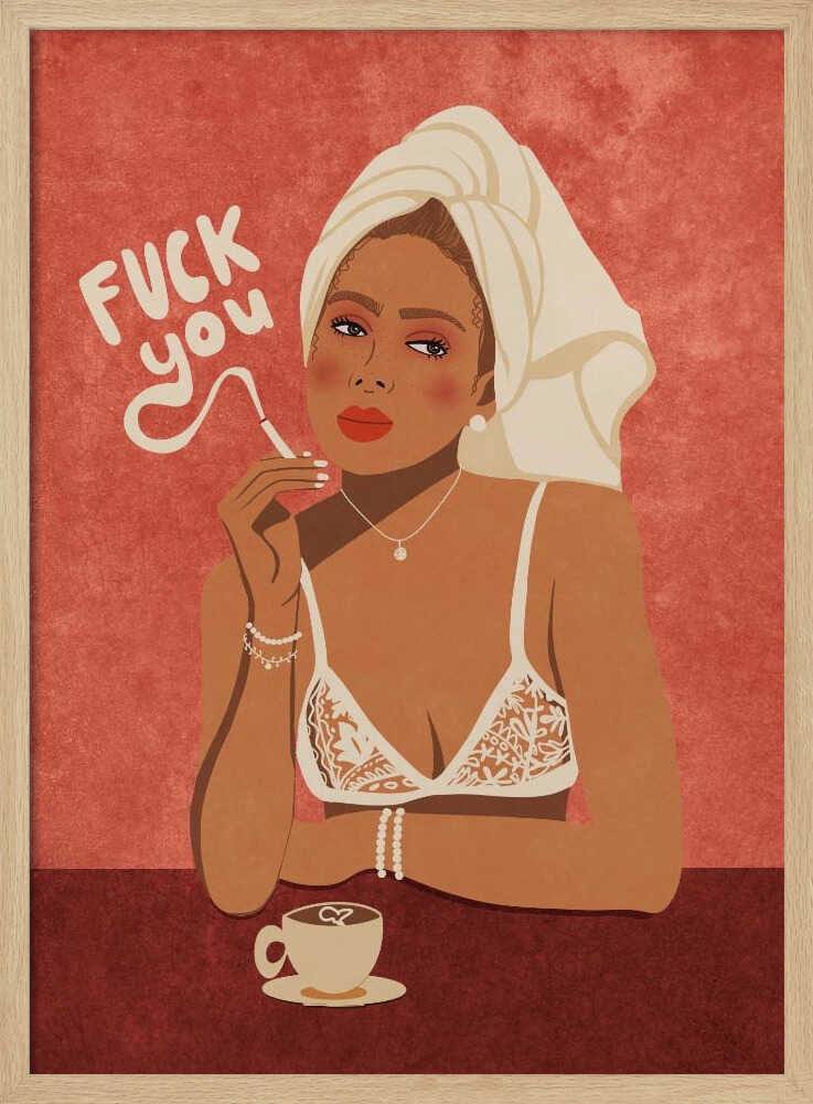 Fuck you Art Print UK — Portrait Vibrant Wall Art — Kitchen — Wall It All Prints