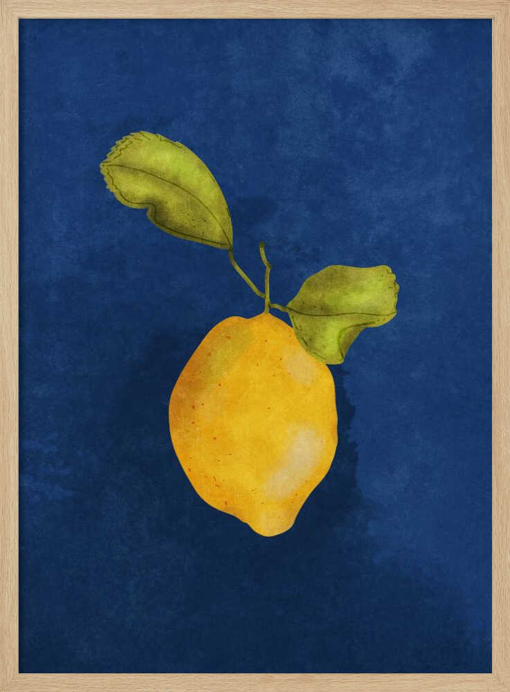 Just a little lemon Art Print UK — Botanical Vibrant Wall Art — Kitchen — Wall It All Prints