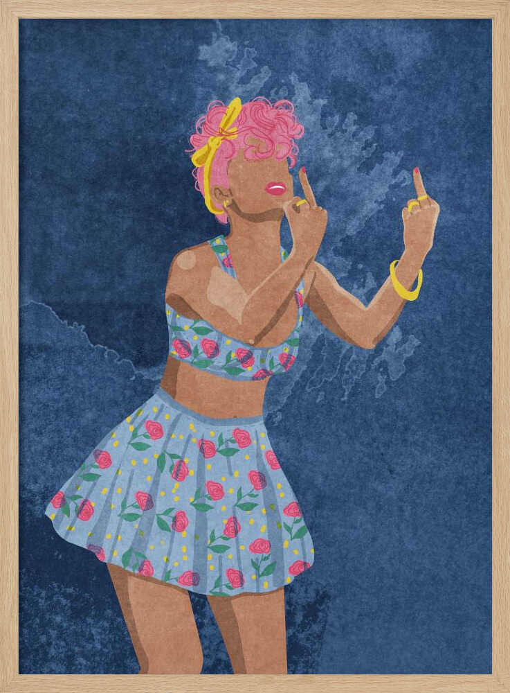 Not your girl Art Print UK — Abstract Vibrant Wall Art — Living Room — Wall It All Prints