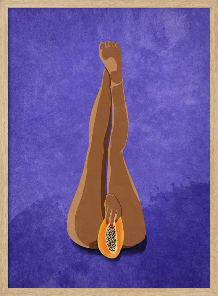 My Papaya Art Print UK — Abstract Vibrant Wall Art — Kitchen — Wall It All Prints