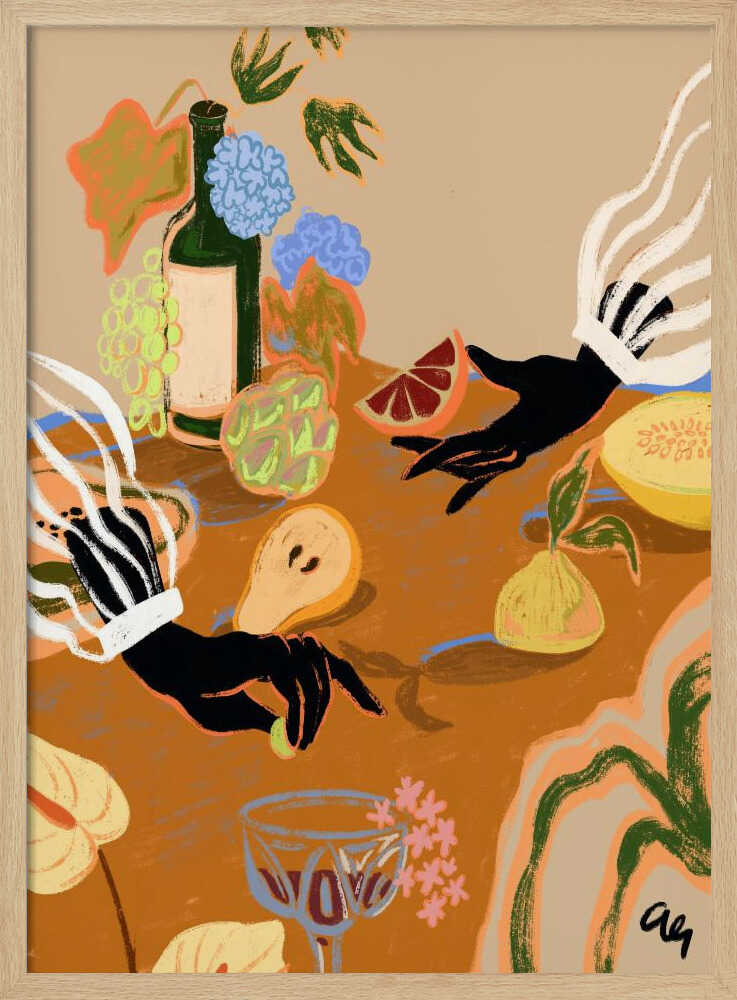 Handful of Love Art Print UK — Food Vibrant Wall Art — Kitchen — Wall It All Prints