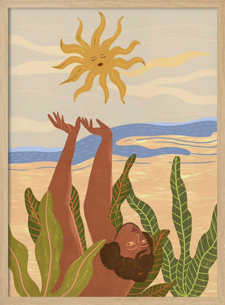 Sun Worship Art Print UK — Portrait Vibrant Wall Art — Living Room — Wall It All Prints