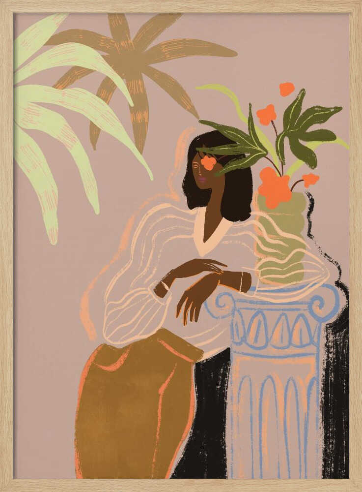 Waiting Art Print UK — Botanical Vibrant Wall Art — Living Room — Wall It All Prints